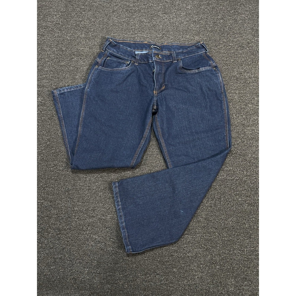 Origin Bootcut Jeans Men's‎ 32x28 (Fits 33x26) Blue Denim Dark Wash Stretch USA